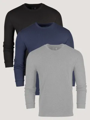 Thermal Long Sleeve Crew Essentials 3-Pack Soft Layer Essential Wear