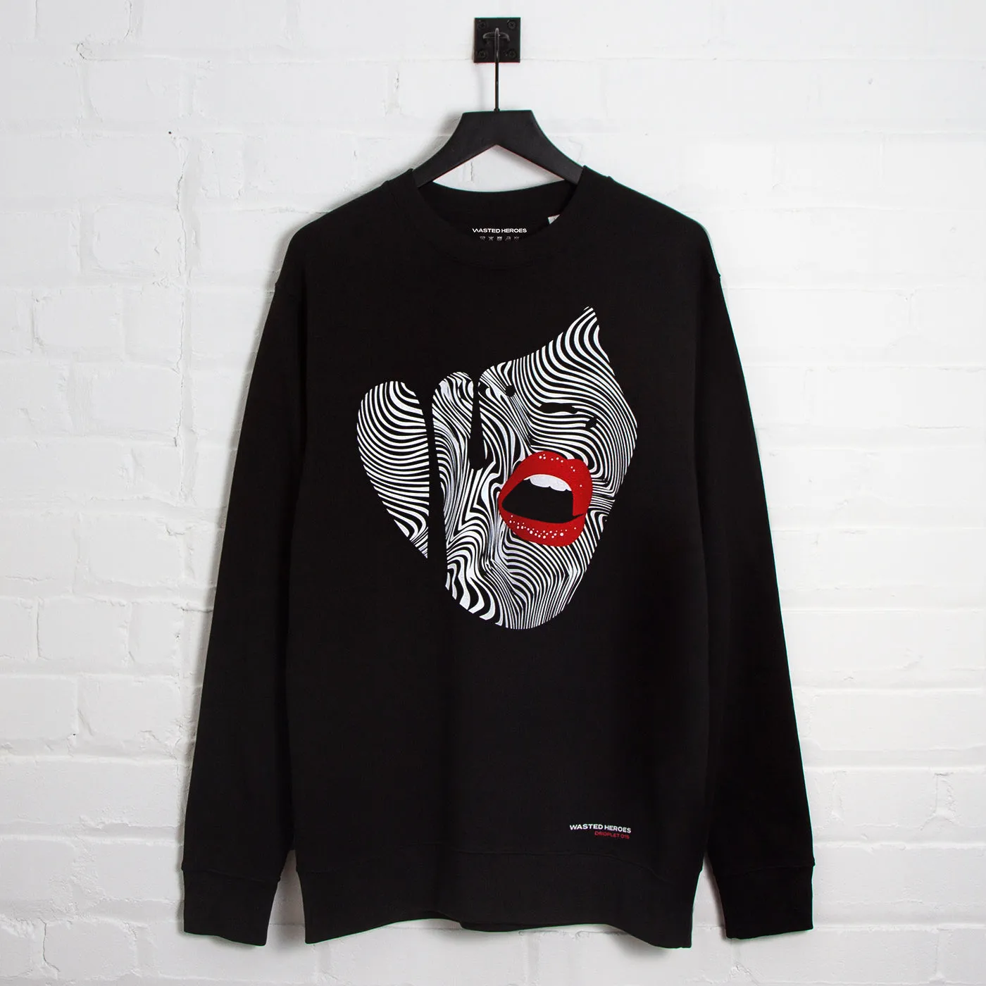 Poolside Relax Earthy Tones Droplet Face 015 Front Print - Sweatshirt - Black