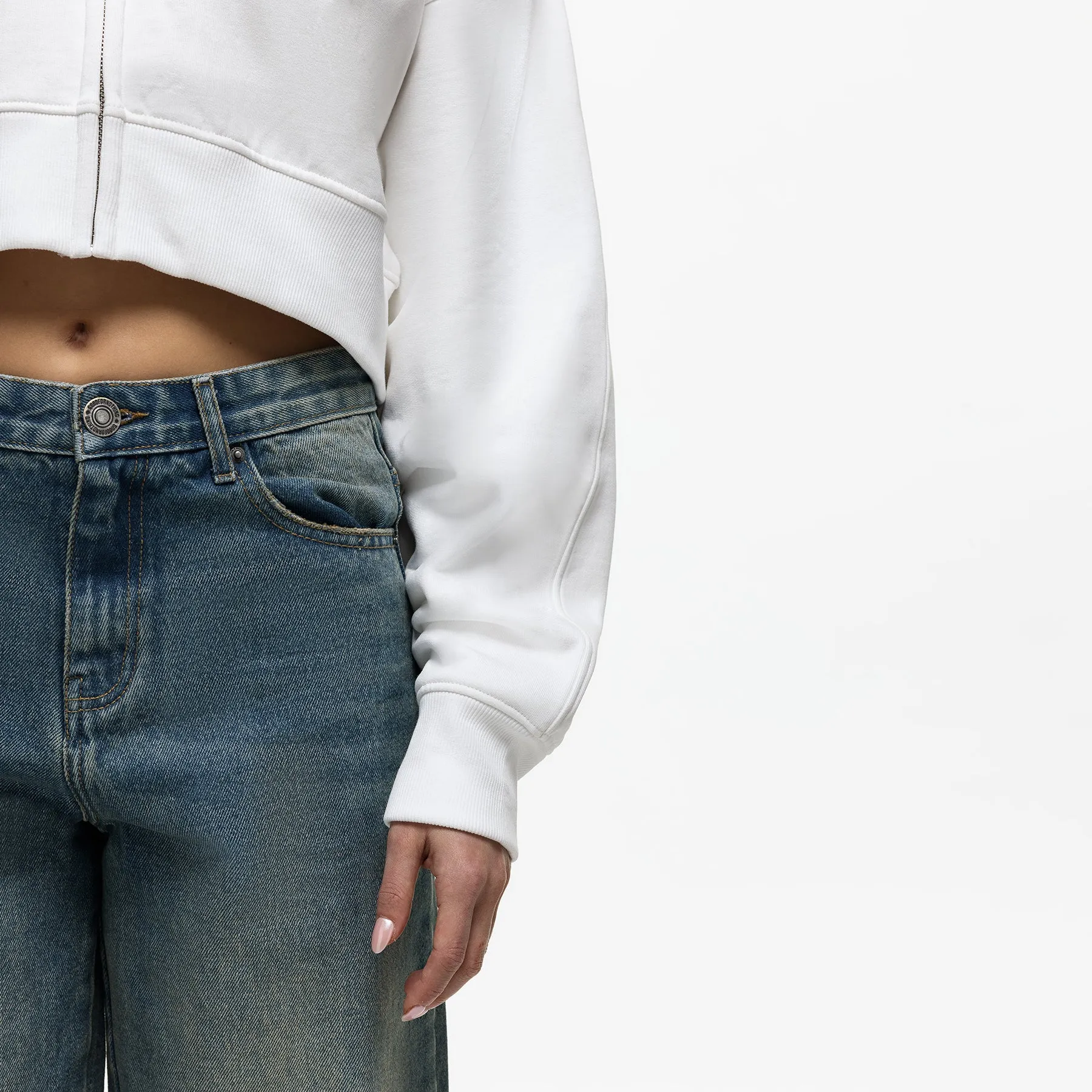 Essentials Wear Metamorphosis White Zip Hoodie (Final Sale)