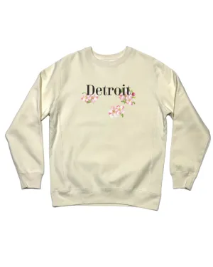 Ink Detroit - Detroit Apple Blossom - Crewneck Sweatshirt - Natural Comfortable Style