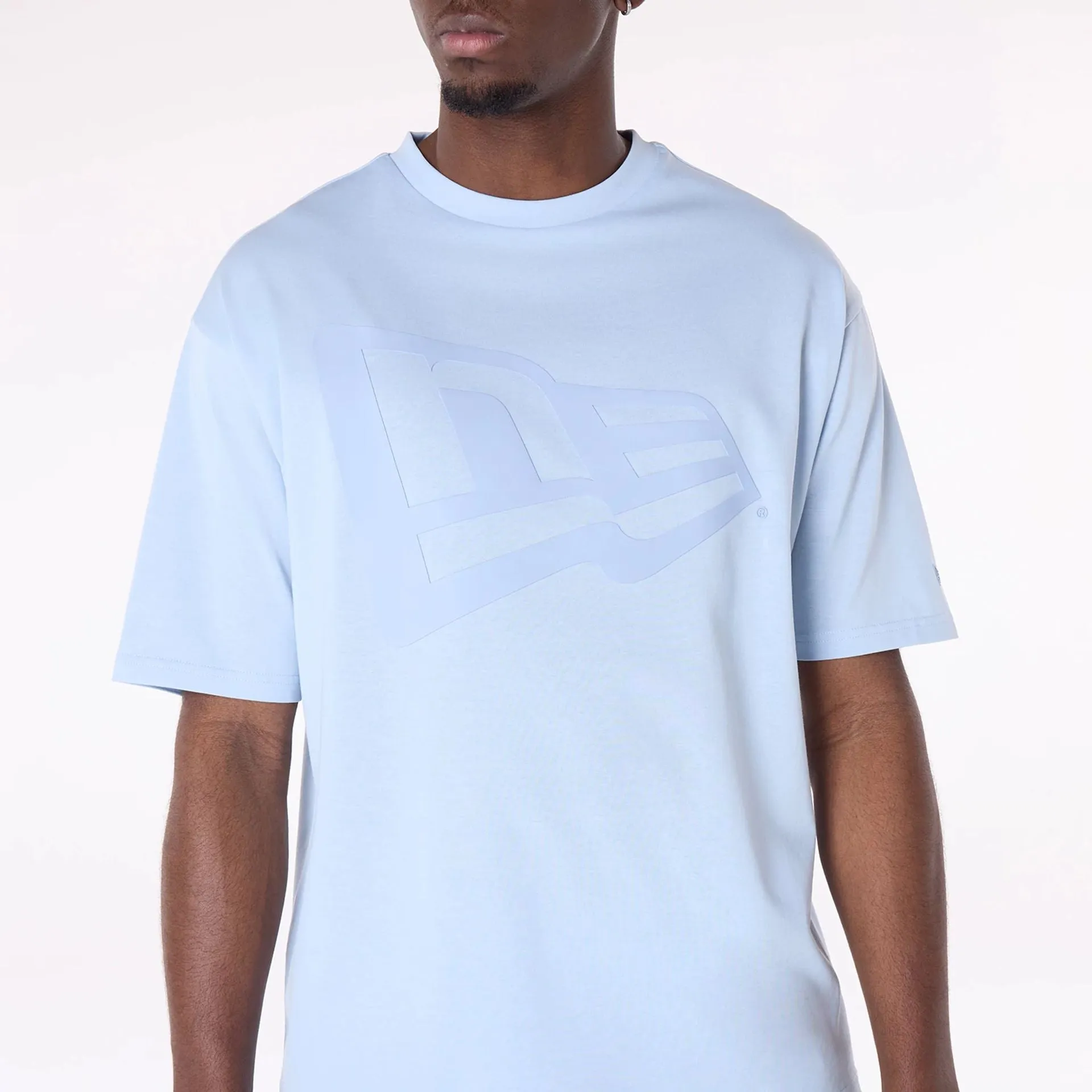 New Era New Era Flag Pastel Blue Oversized T-Shirt Timeless Must-Have Ethically Sourced Material