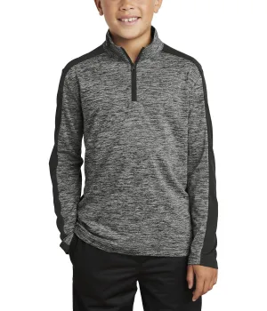 Machine washable JustBlanks Youth Electric Heather Colorblock Quarter-Zip Pullover