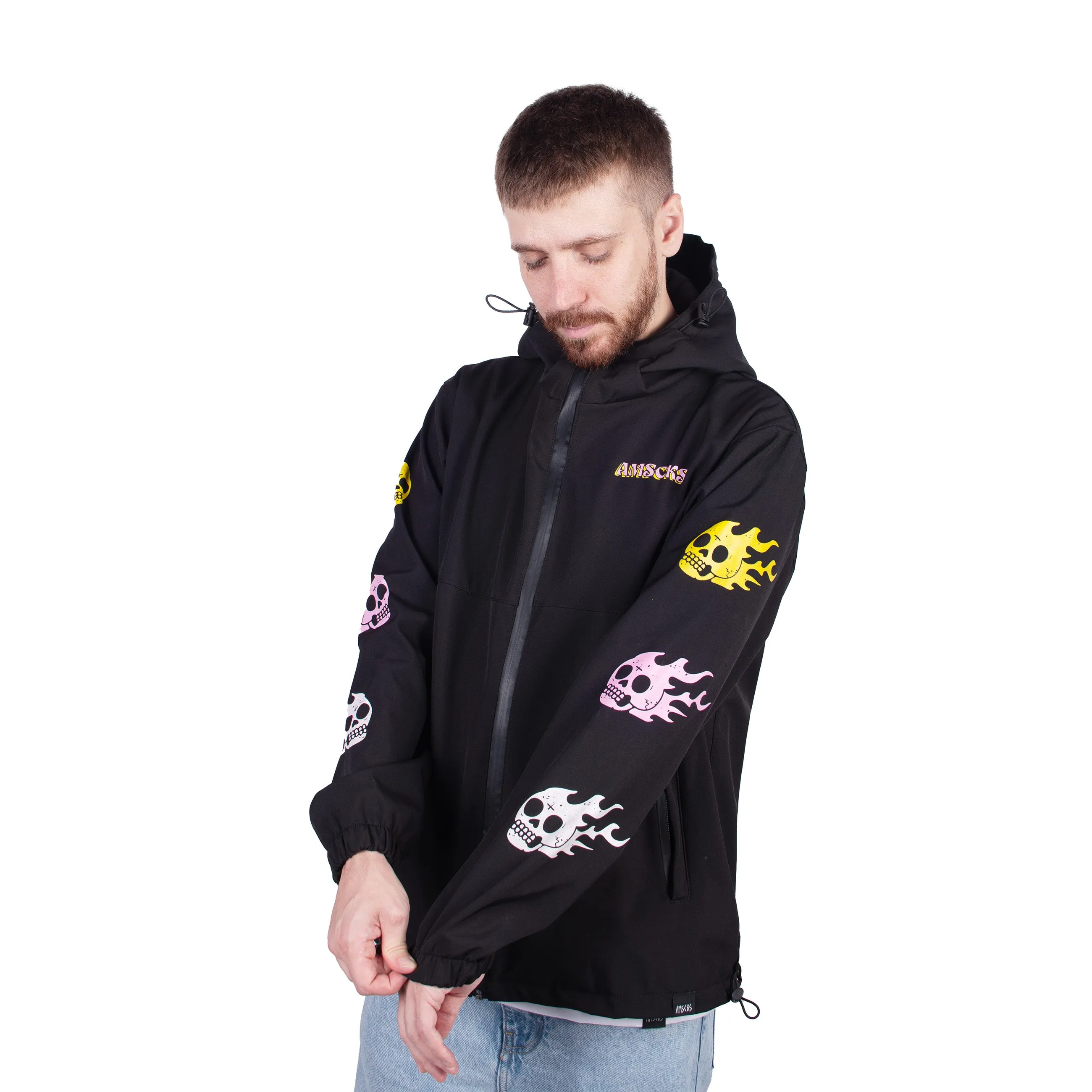 Classic Casual Look Chained ?C Windbreaker