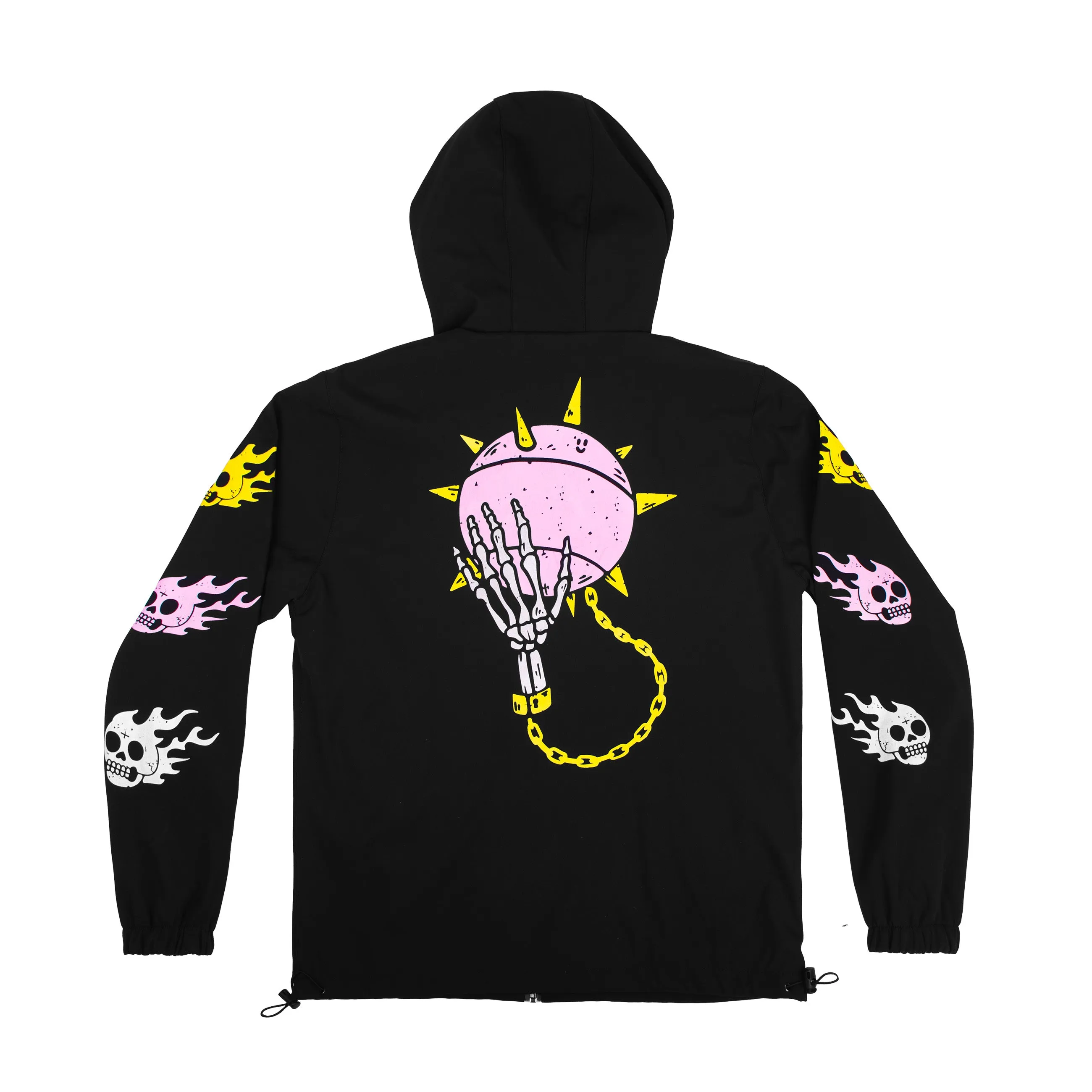 Chained ?C Windbreaker Drop Tail Hem