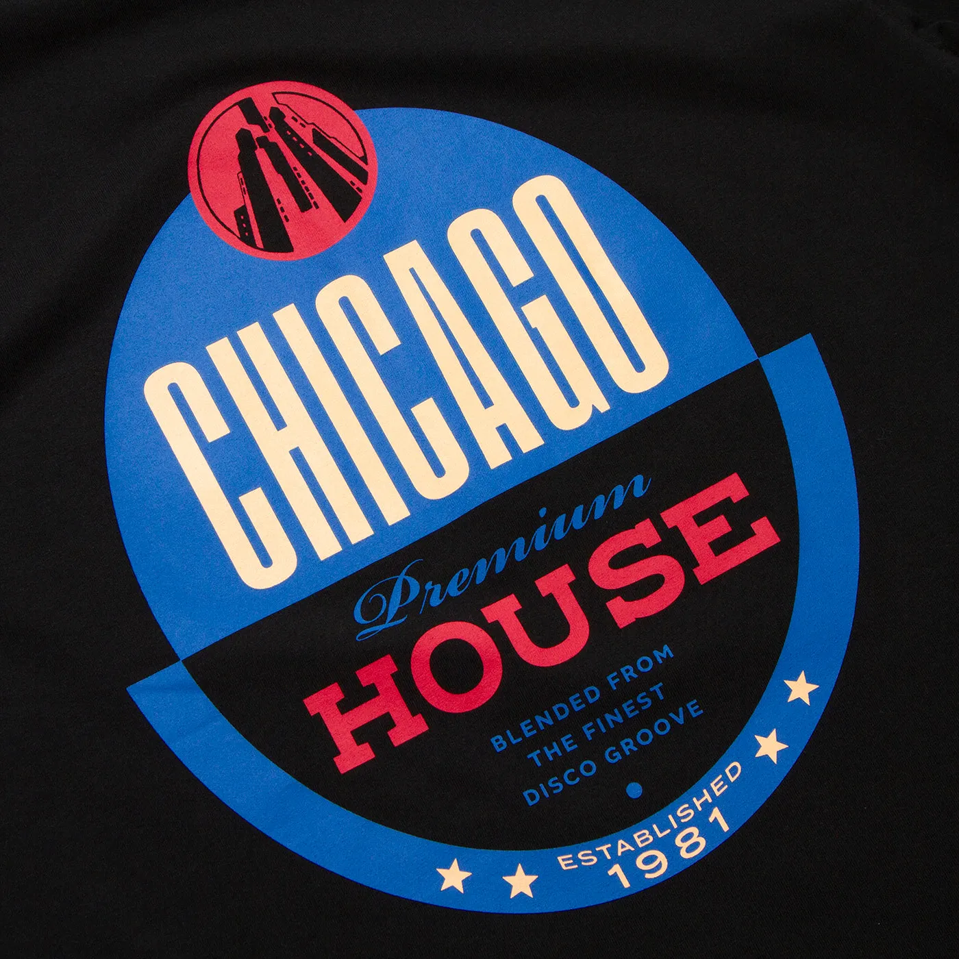 Chicago House Back Print - Hood - Black Party Ready