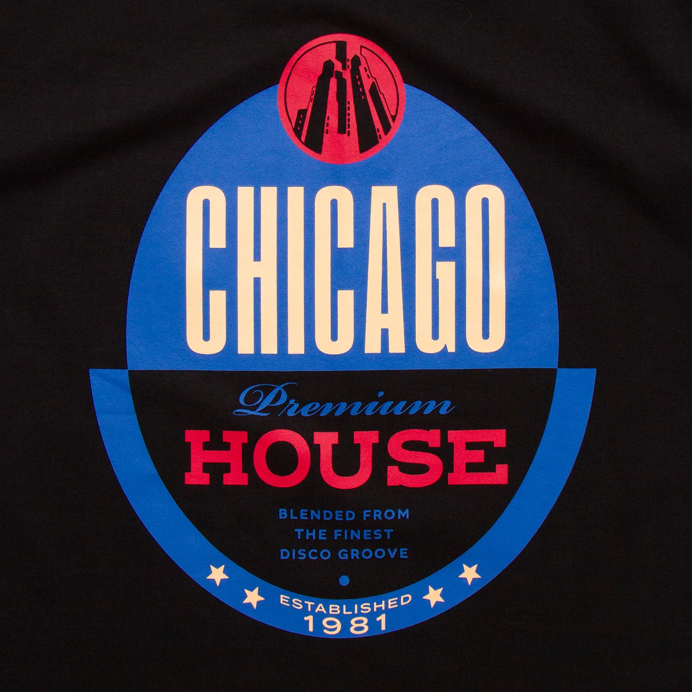 Chicago House Back Print - Hood - Black Layer Sporty