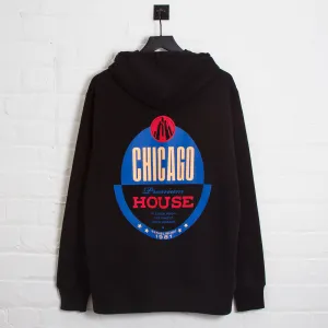 solo wear Odor Resistant Chicago House Back Print - Hood - Black