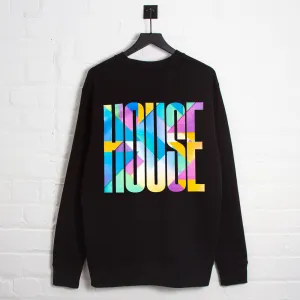 Chambray Solstice Higher House Front Print - Sweatshirt - Black