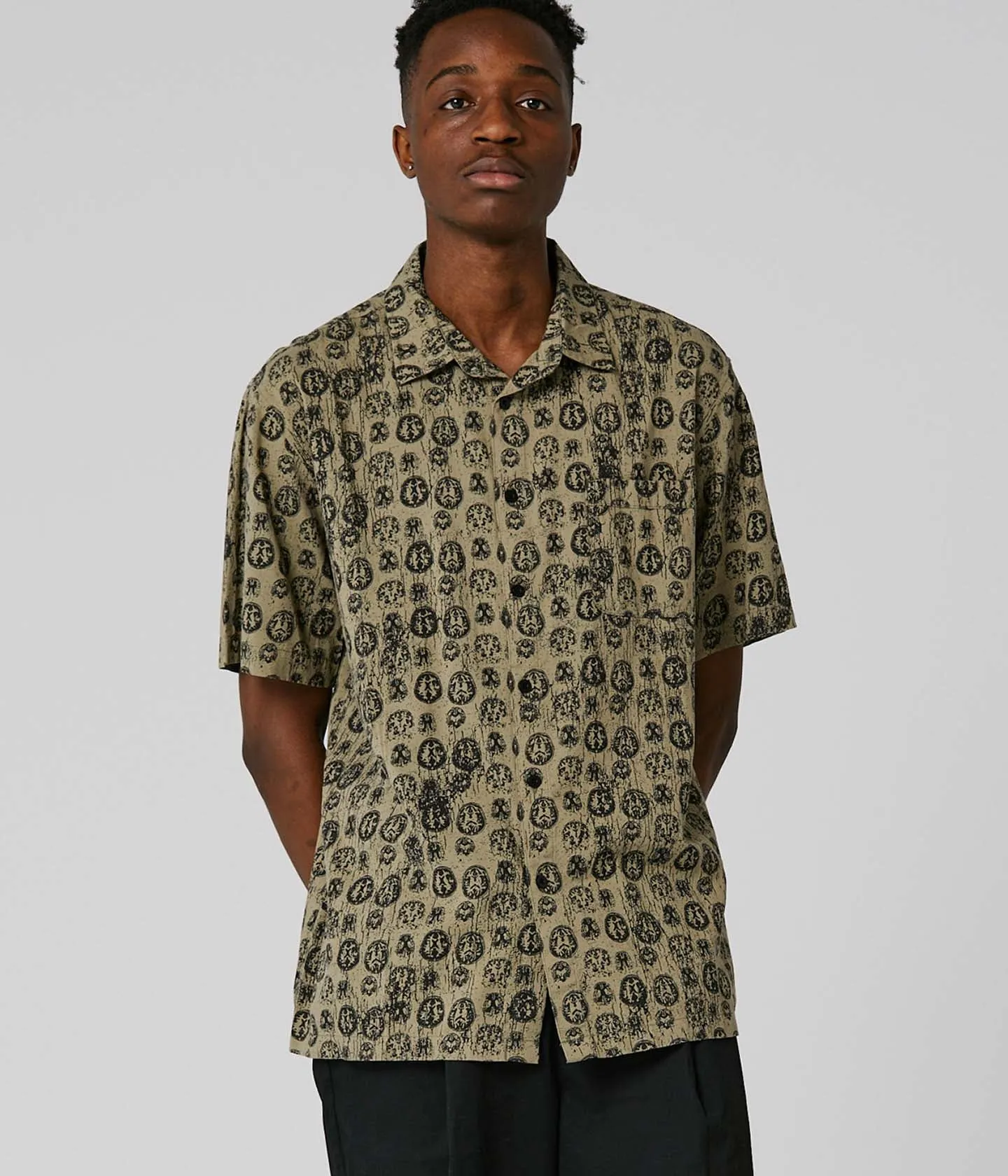 Chill Comfort Seasonal Casual VIVIAN RUMINATION SS SHIRT // SAGE