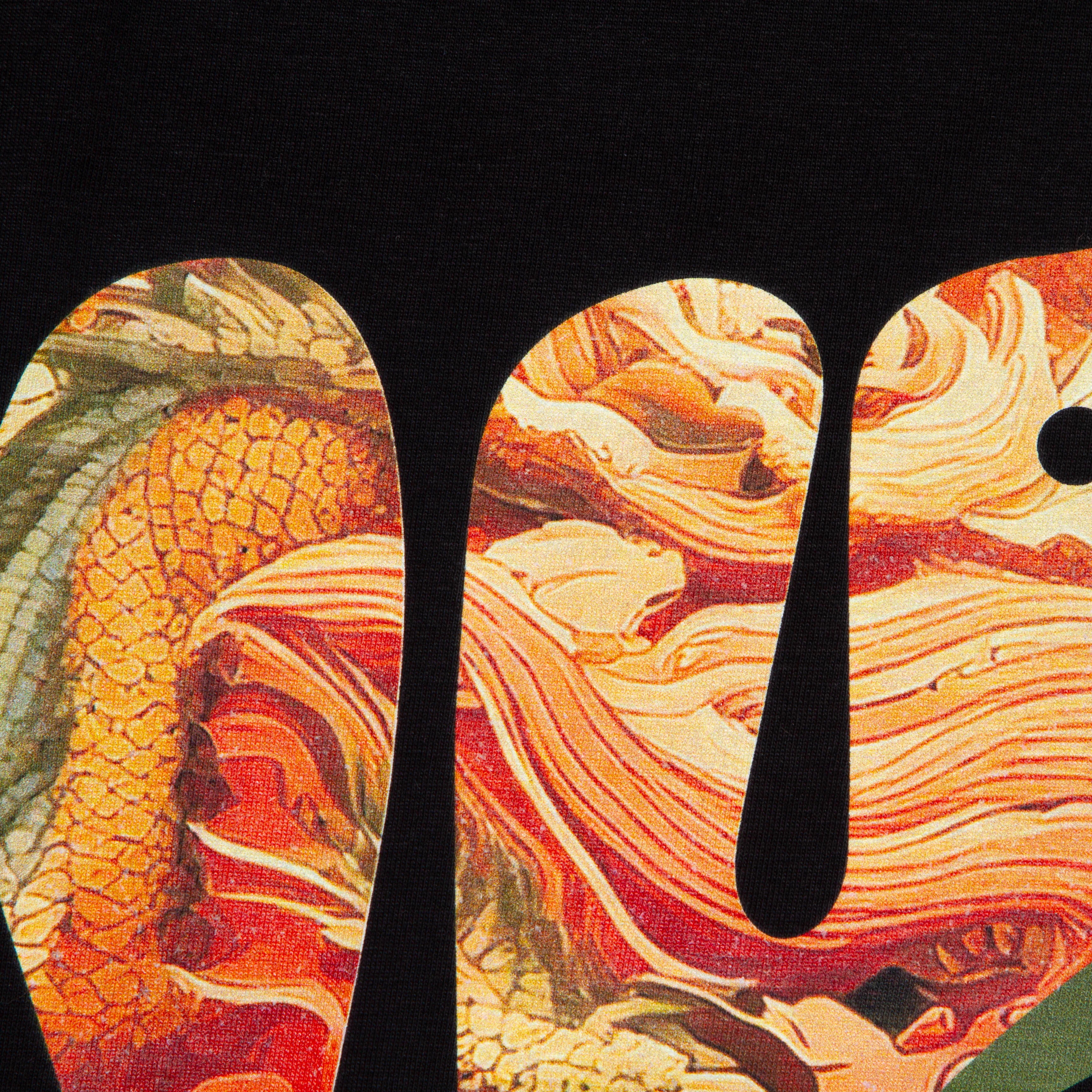 Droplet Face 012 Front Print - Sweatshirt - Black Trendy Layer