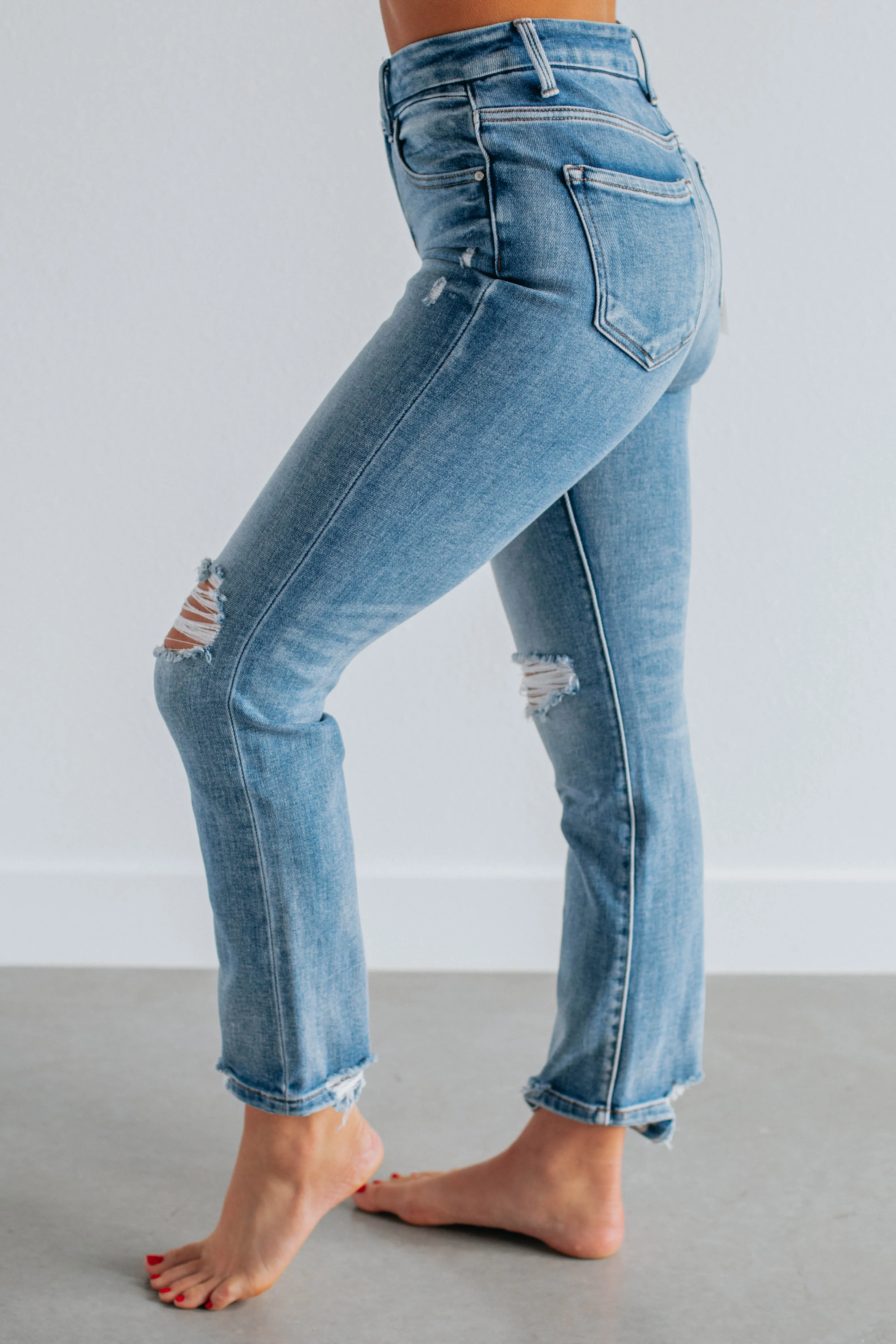 Trisha Risen Jeans Base Fit Piece Flexible Knee Panels