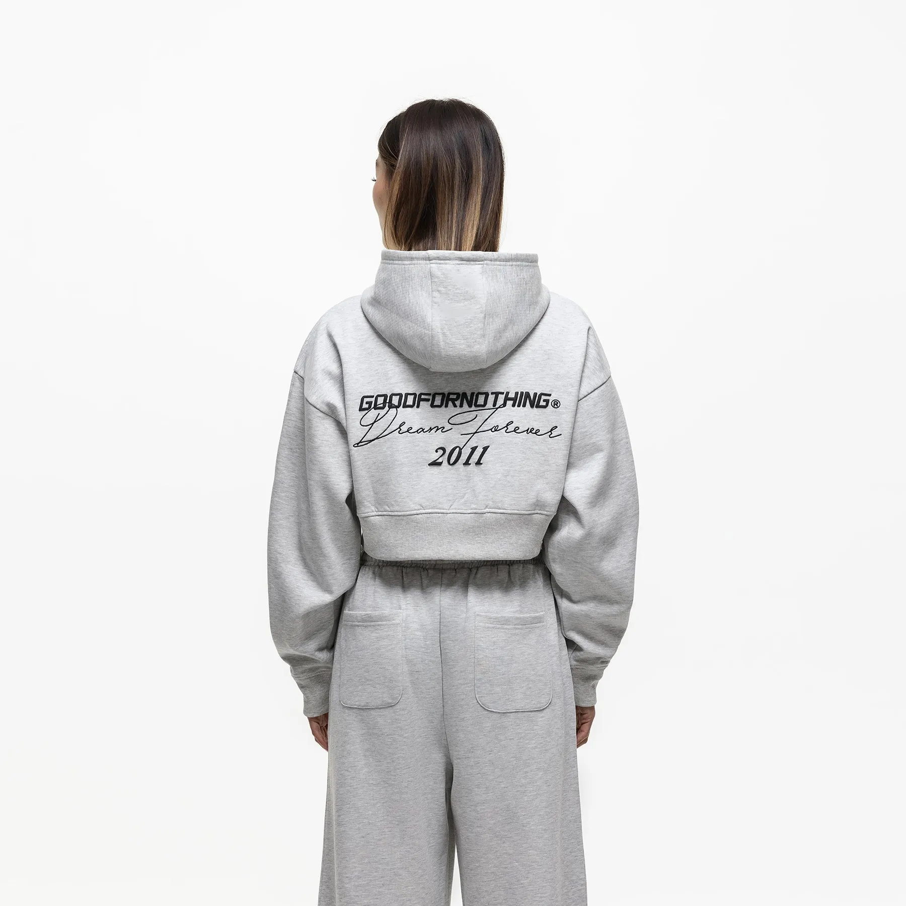 Weekend Bold Velvet Dream Forever Grey Marl Zip Hoodie (Final Sale)