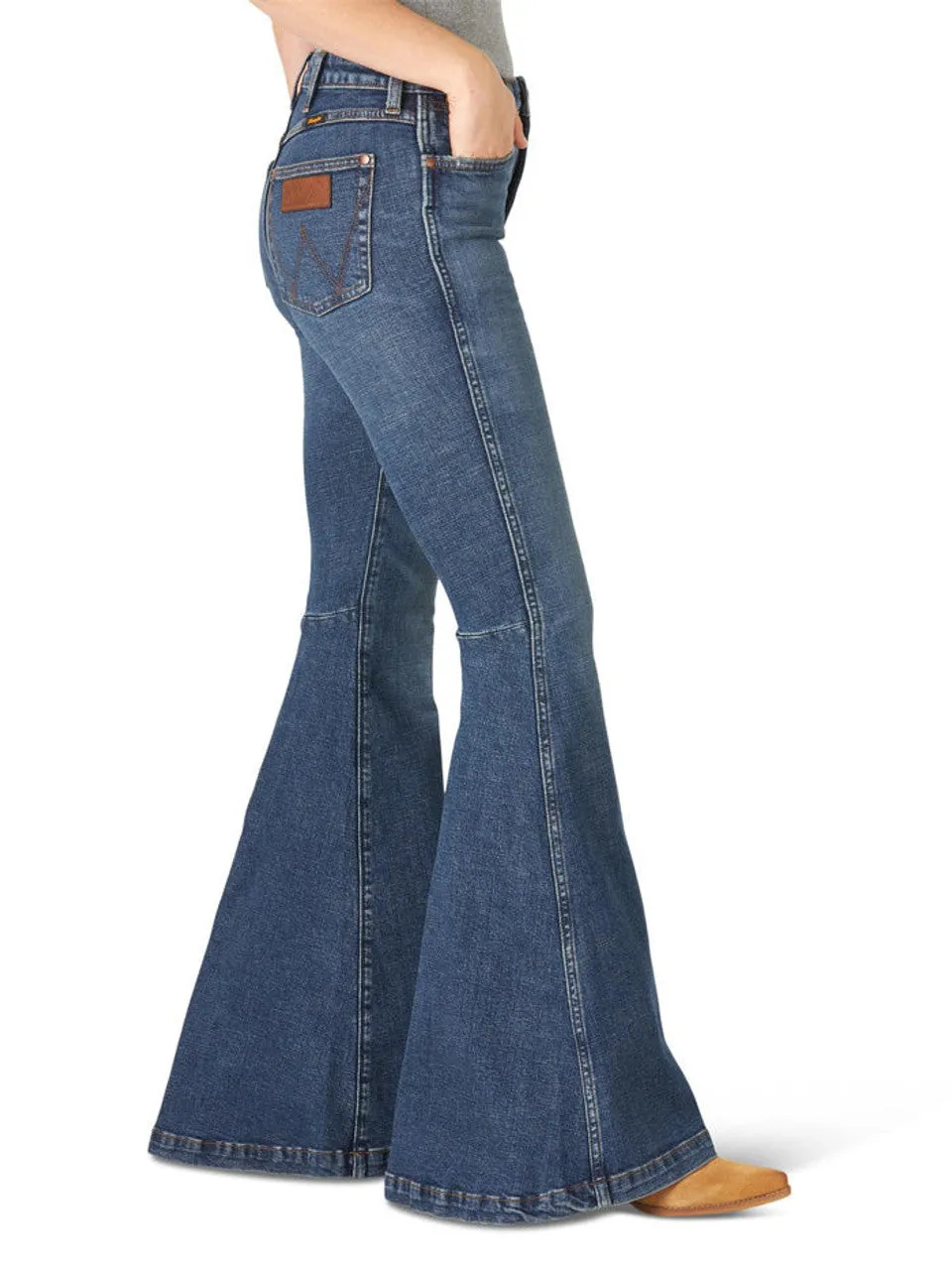 Wrangler Retro Women's High Rise Trumpet Flare Jean- Paige Active Lifestyle