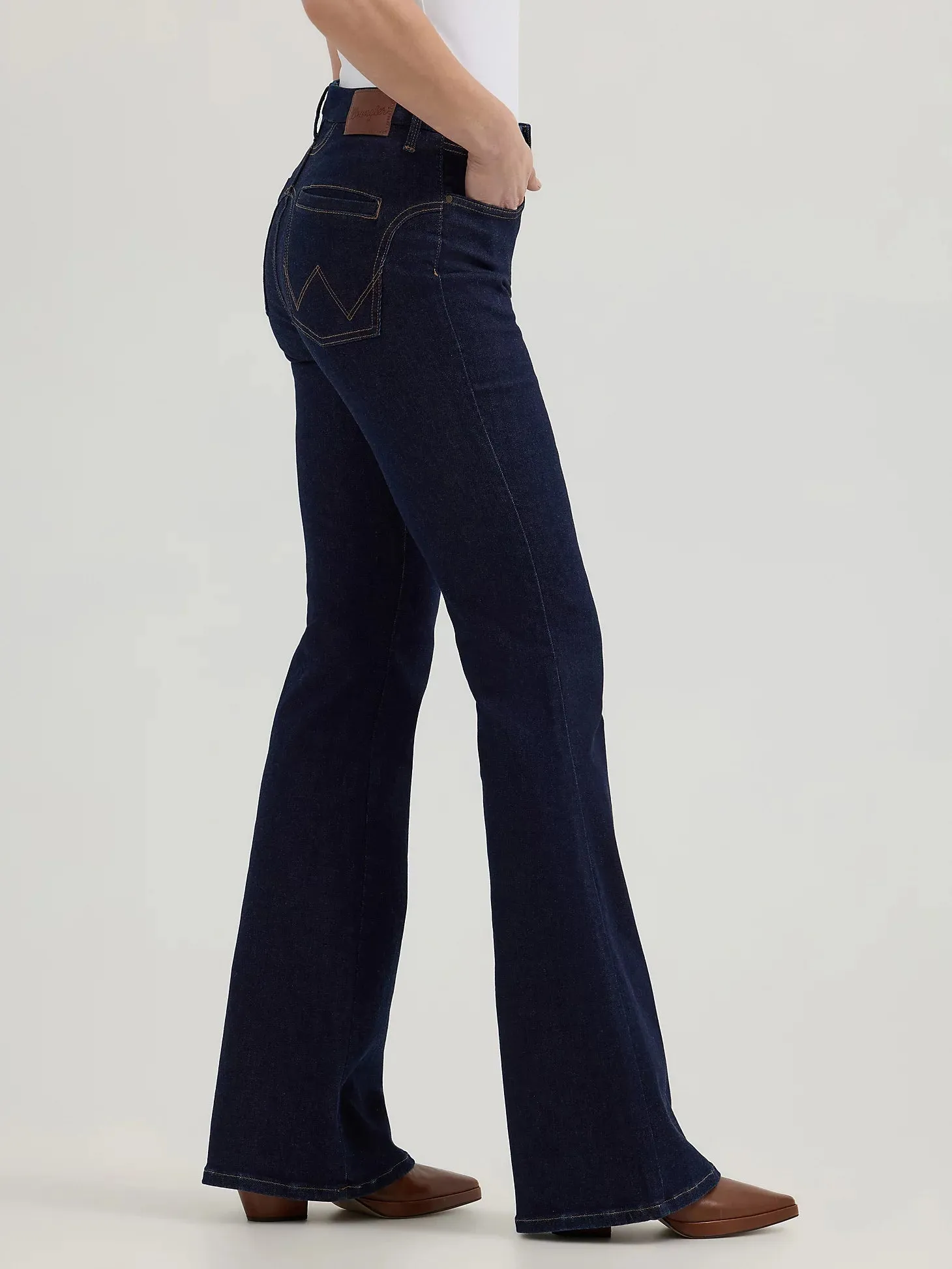 Wrangler Women's Bespoke High Rise Flare Jean in Adalyn High Durability
