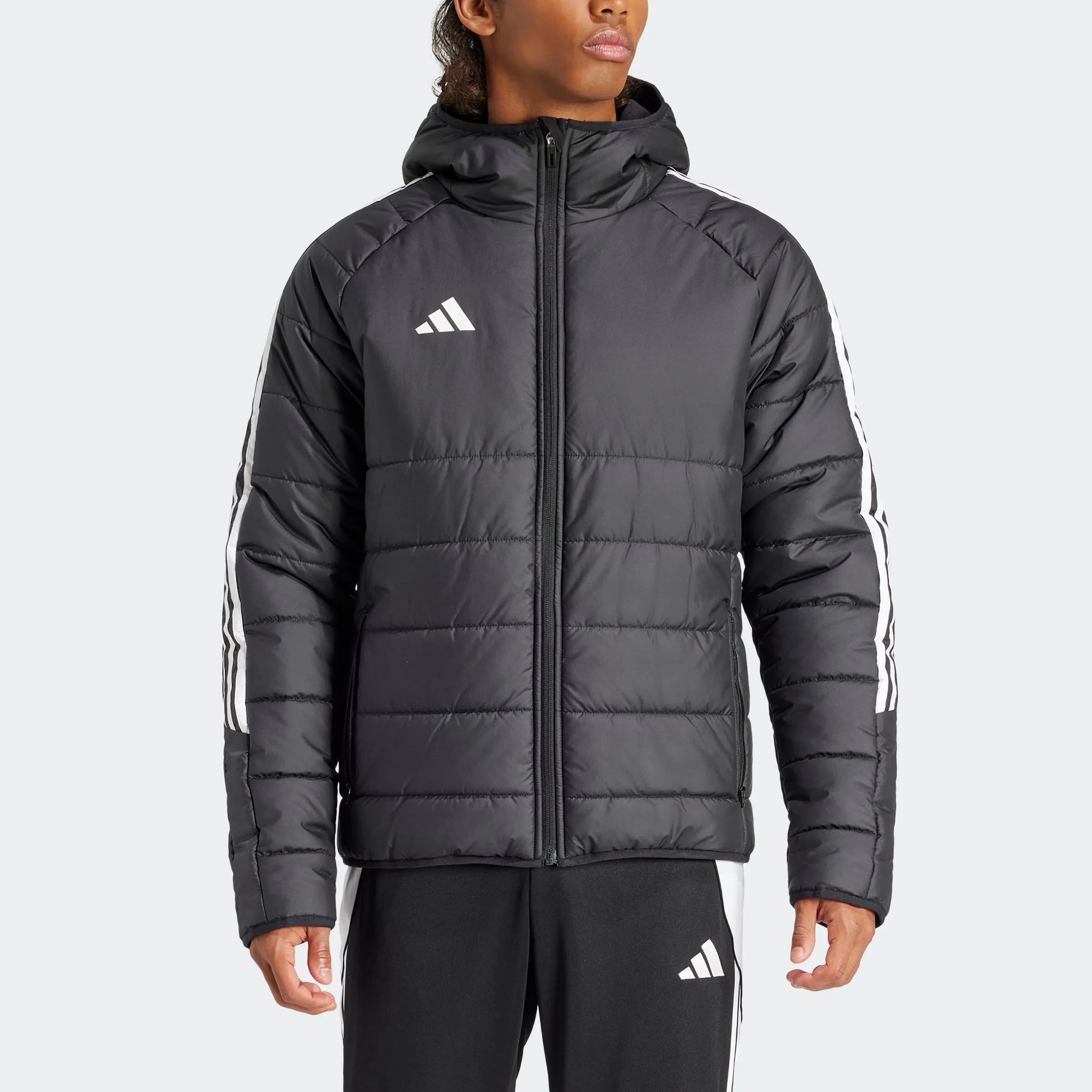 adidas Tiro 24 Winter Jacket  | Black / White | Men's Festival Outfit