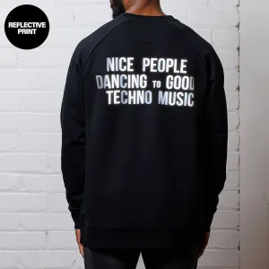 Quick-Dry Tech Reflective Peoples Techno - Sweatshirt - Black