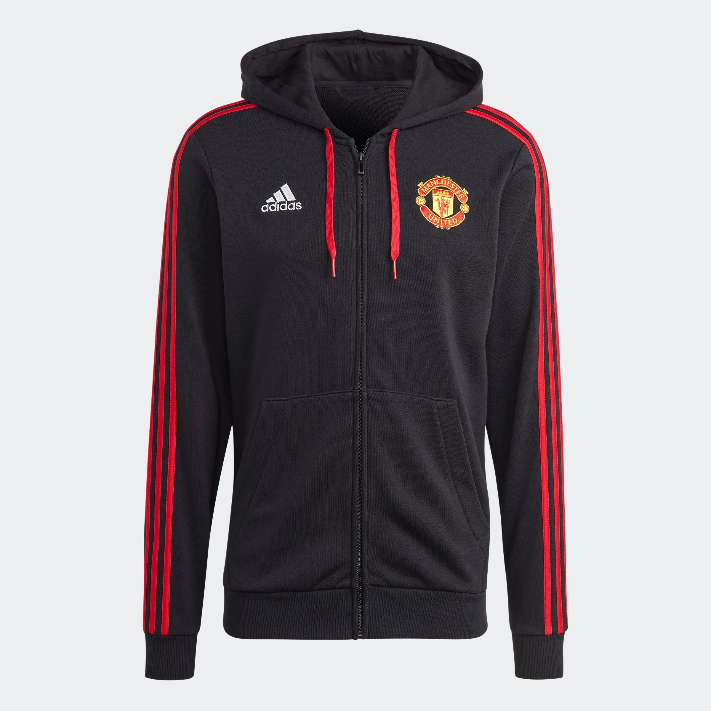 Simple Look stain resistant coating adidas Manchester United '23/24 DNA Full-Zip Hoodie | Black/Red | Men's