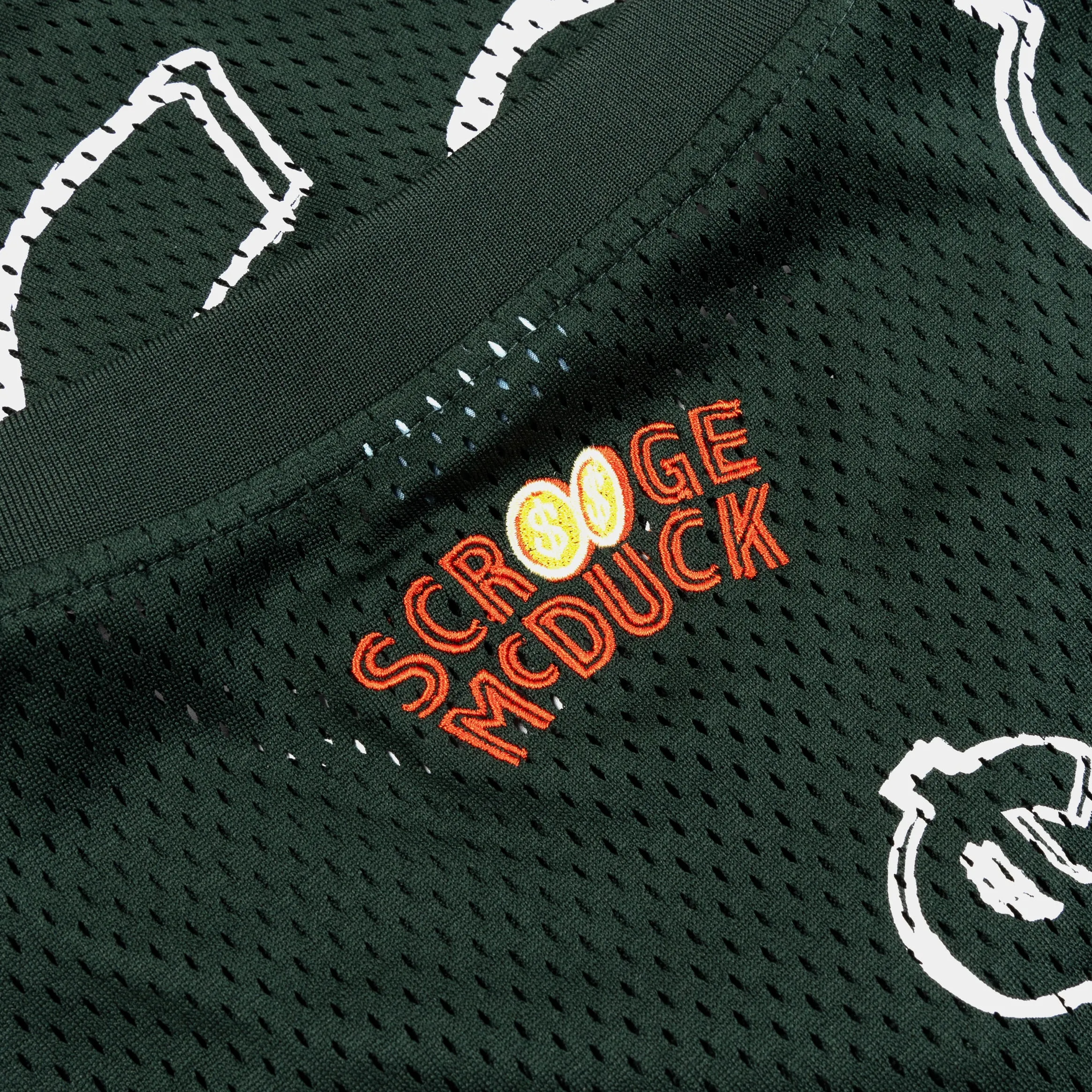 Sweat Control Reflective Safety Trim Disney Ducktales By Shoe Palace Dollars Mesh Mens Jersey (Green/White)