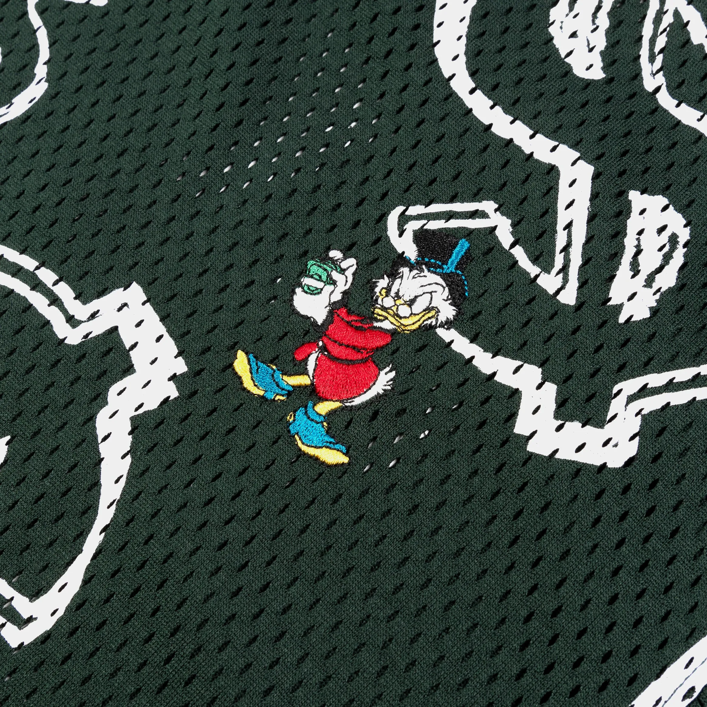 Disney Ducktales By Shoe Palace Dollars Mesh Mens Jersey (Green/White) workout mode