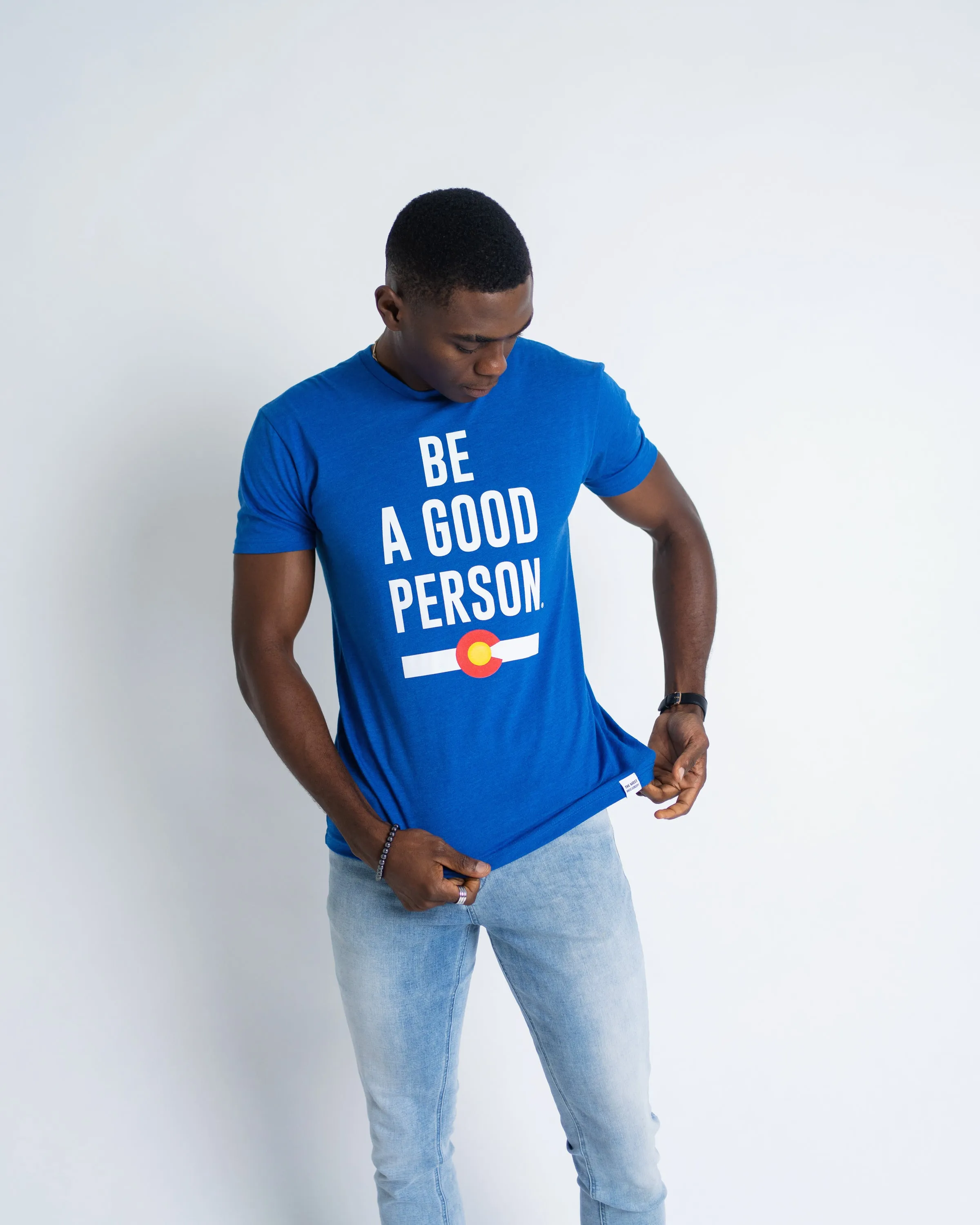 Signature Colorado Hometown T-Shirt - Blue Contrast Inner Binding