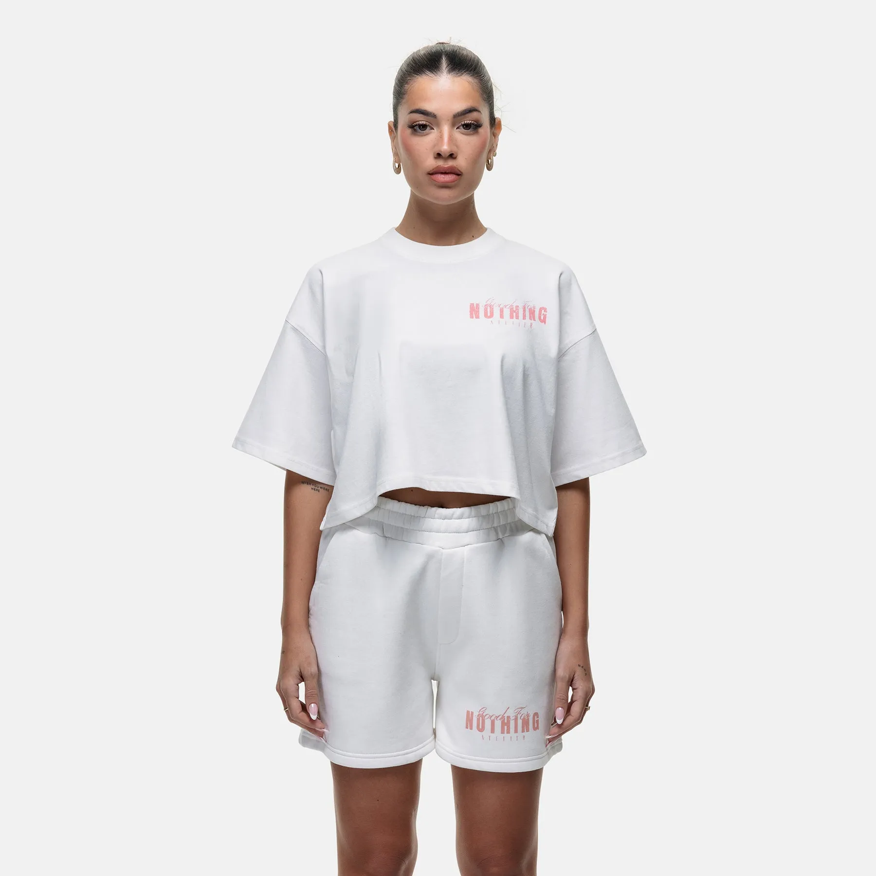 Washed Off White Butterfly T-shirt Street Smart Active Outfit