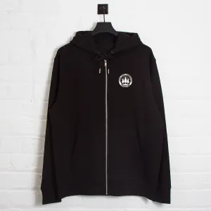 Illegal Rave Crest - Zipped Hood - Black Warm