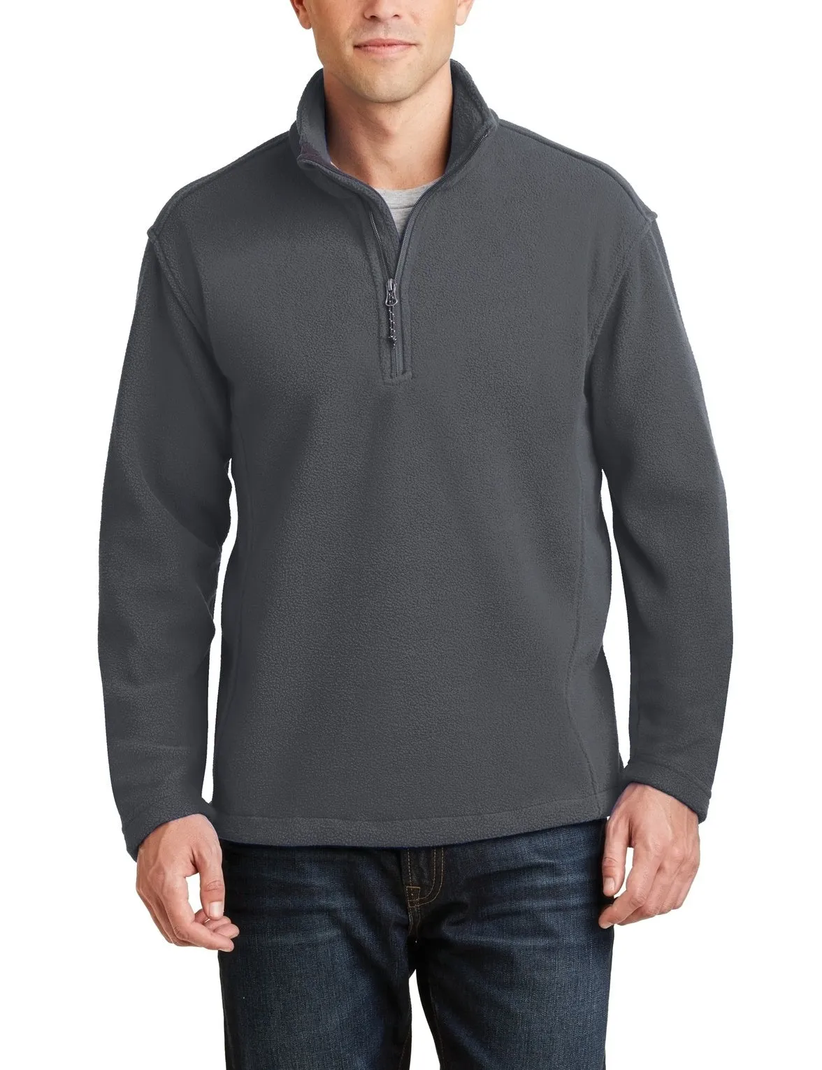 Smart Casual Urban Warmth JustBlanks Men's Quarter-Zip Midweight Fleece Pullover Sweater