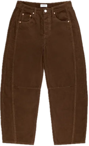 Casual Comfort Fit Corduroy Horseshoe Pants