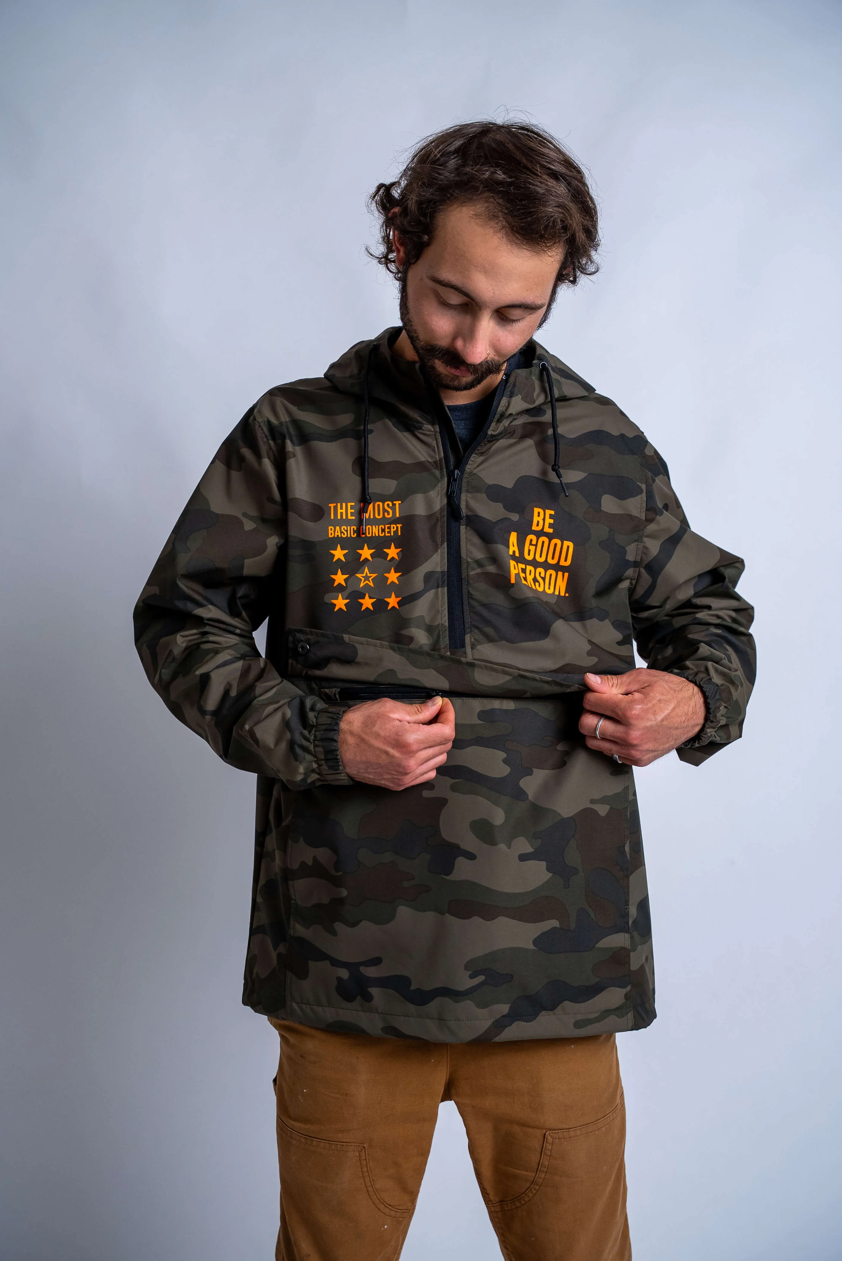 Signature Anorak - Camo/Hunter Orange low end Chill Style
