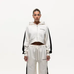 Vintage Track Cream Zip Hoodie (Final Sale) birthday wear product high end luxury