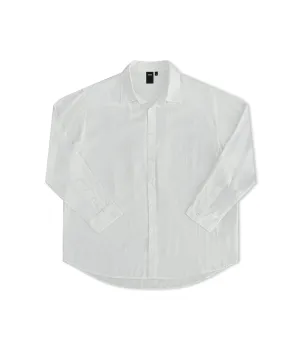VIVIAN FUSE LS SHIRT // WHITE Lace trim Casual Active