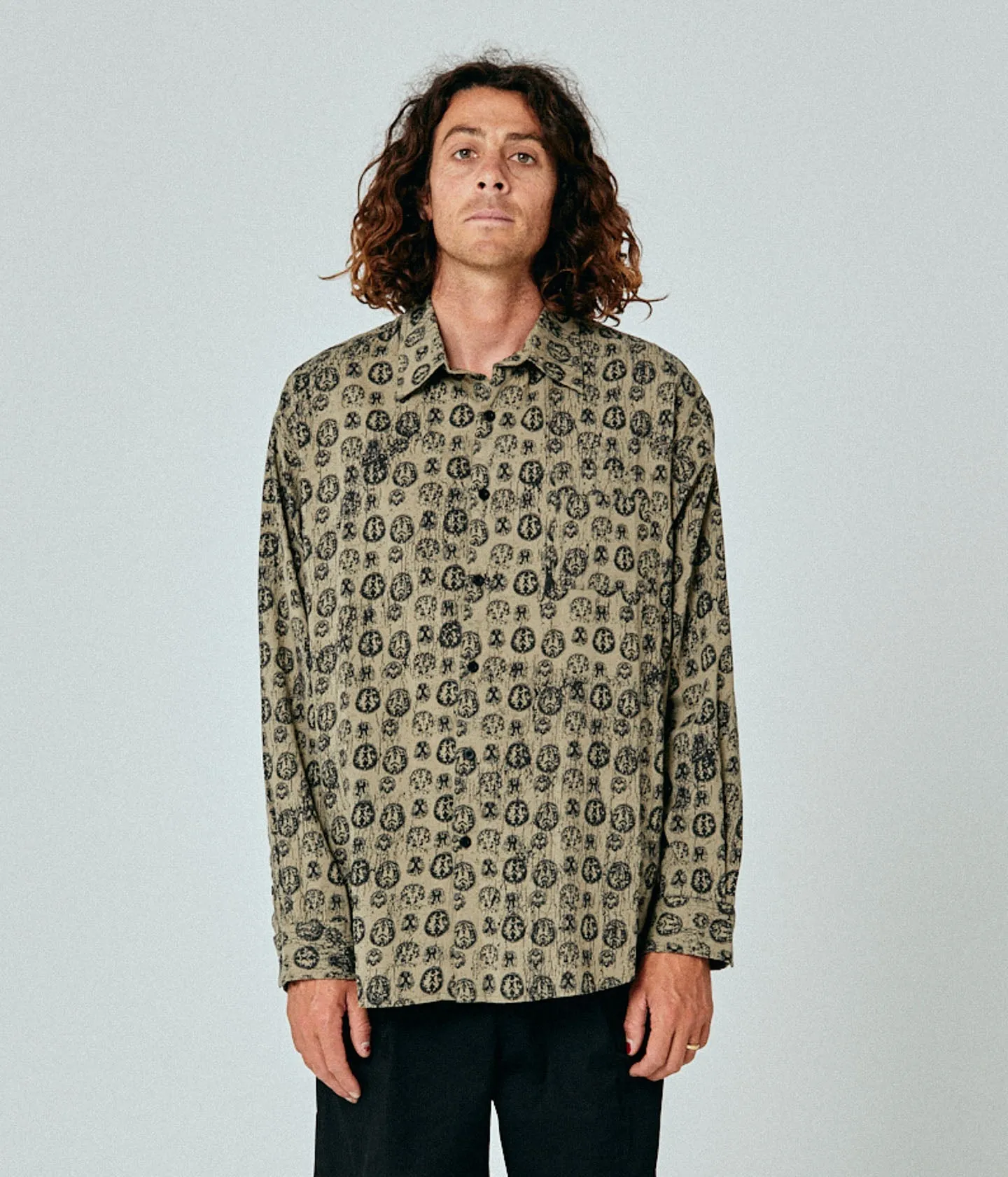 VIVIAN RUMINATION LS SHIRT // SAGE Trendy popularity Classic Fit