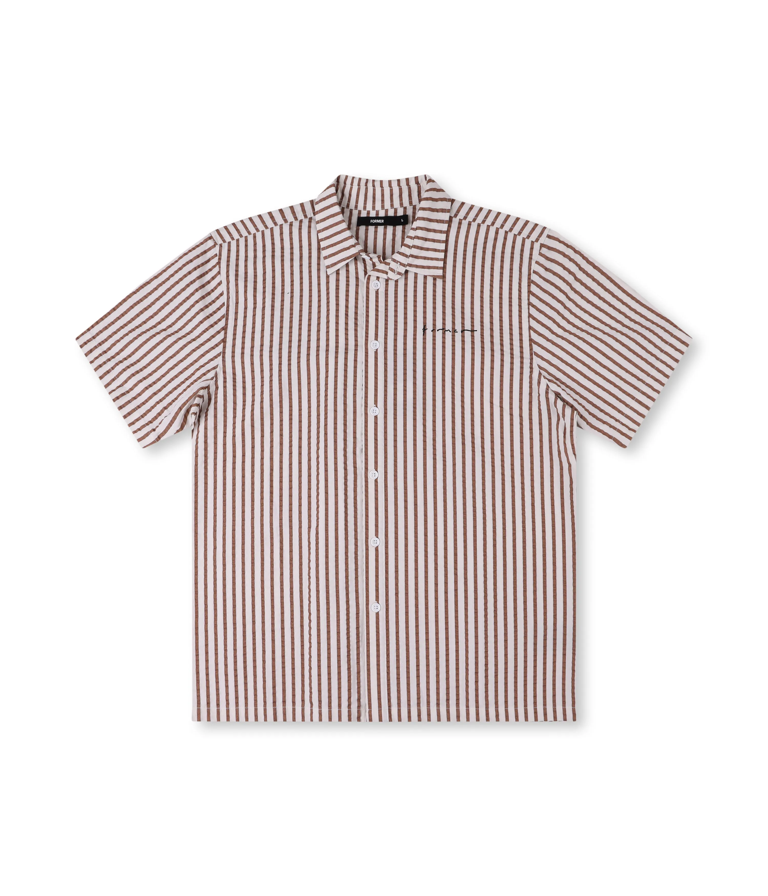 VIVIAN SEERSUCKER SS SHIRT // COPPER Comfy Wear
