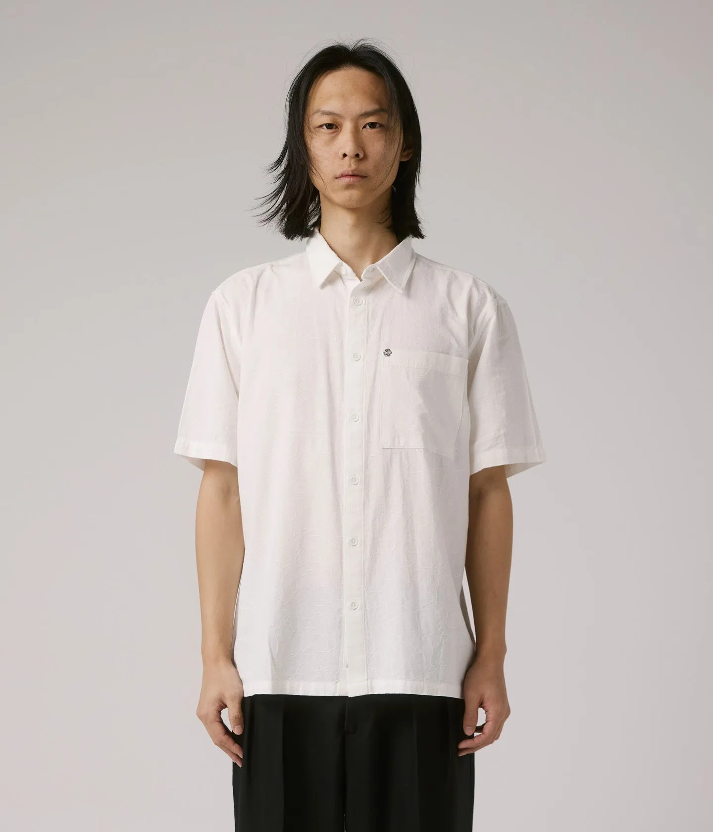 Non-toxic Soft Knit VIVIAN VINE SS SHIRT // WHITE