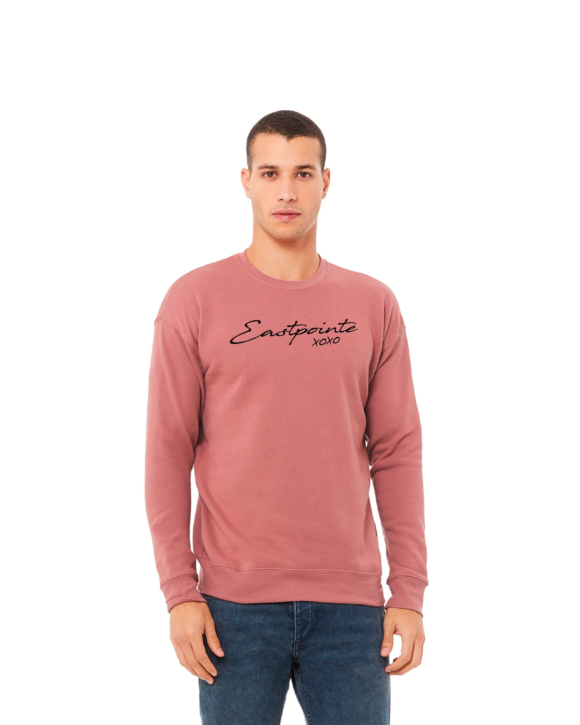 product luxury indulgence Ink Detroit Eastpointe XOXO Crewneck Sweatshirt - Mauve