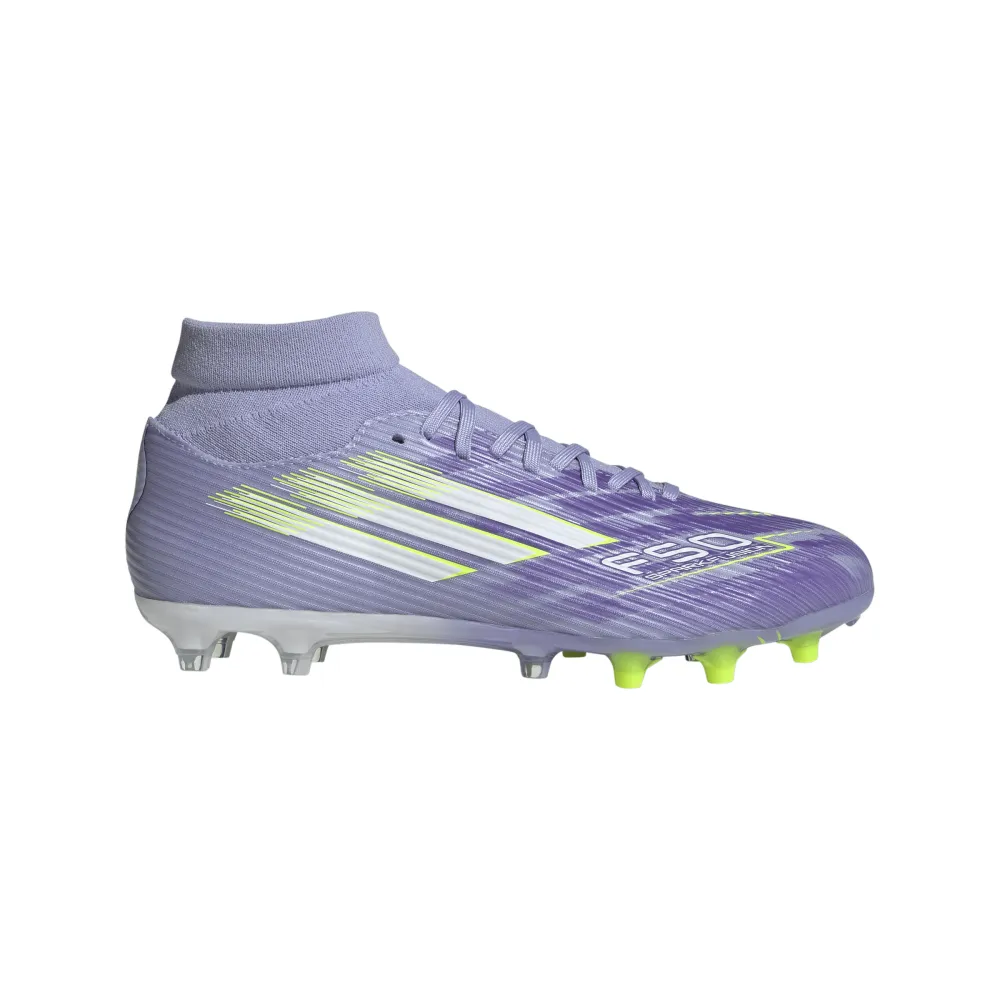 Adidas F50 Women's Sparkfusion League FG/AG Football Boots (Violet Tone/Lucid Lemon/Purple Rush) Thermally Bonded Seams gym workouts