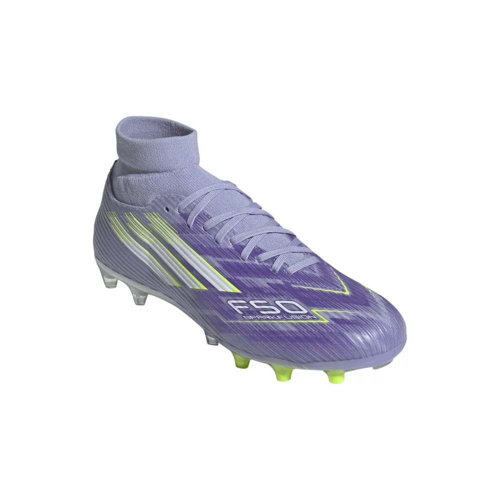 Lightweight Shoes Adidas F50 Women's Sparkfusion League FG/AG Football Boots (Violet Tone/Lucid Lemon/Purple Rush)