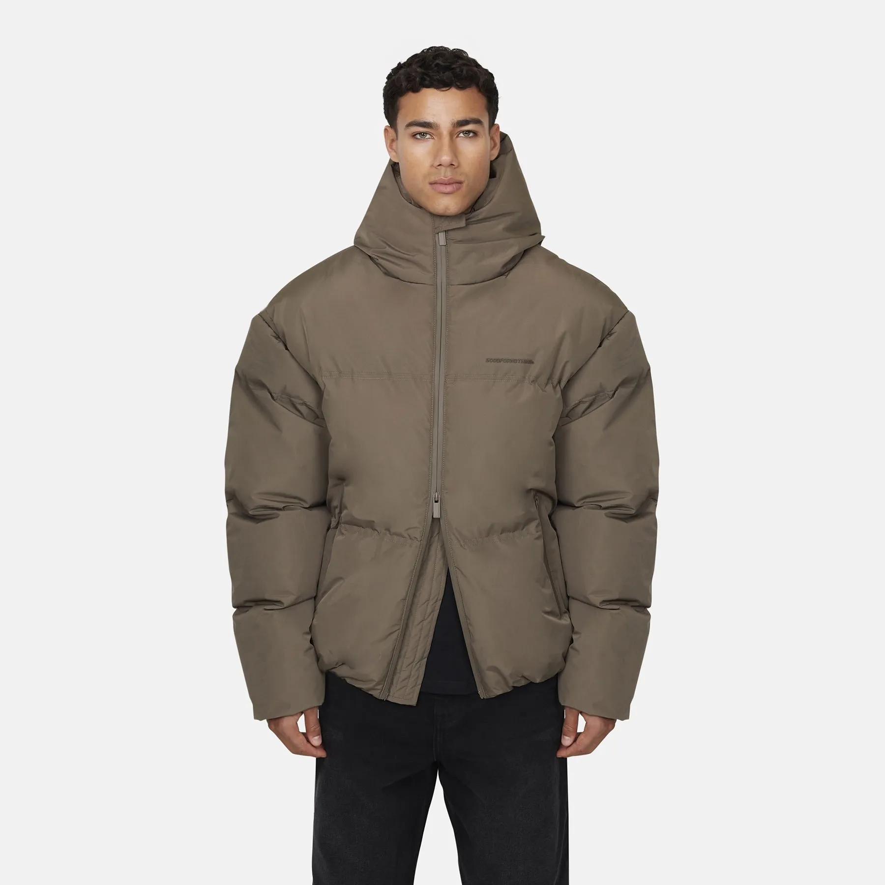 Arctic Matte Taupe Puffer Jacket Bold Statement