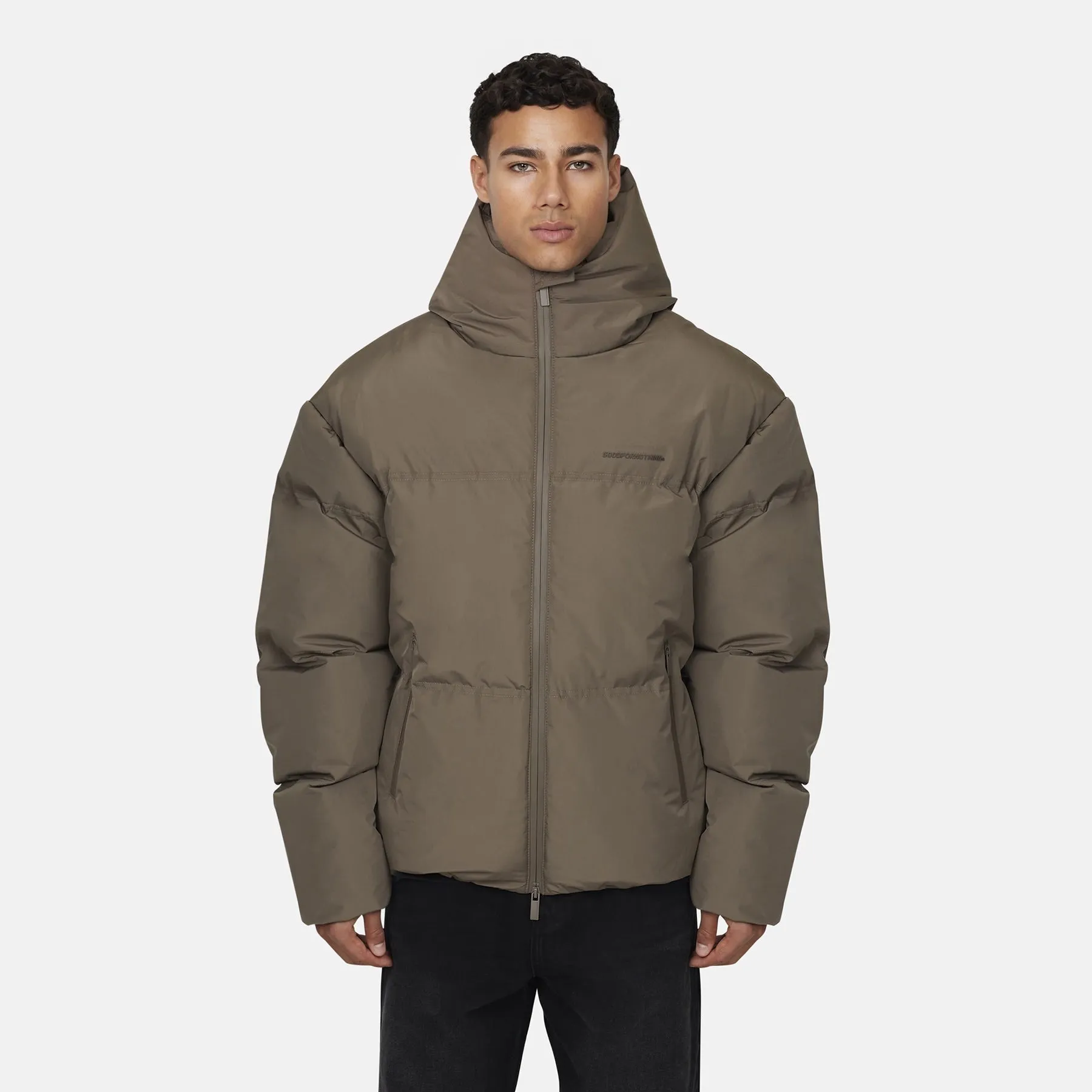 WaterResistant Coating Arctic Matte Taupe Puffer Jacket