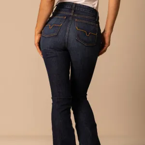 Minimal Fit Kimes Ranch Women's Jennifer Dark Wash Ultra High Rise Flare Jean