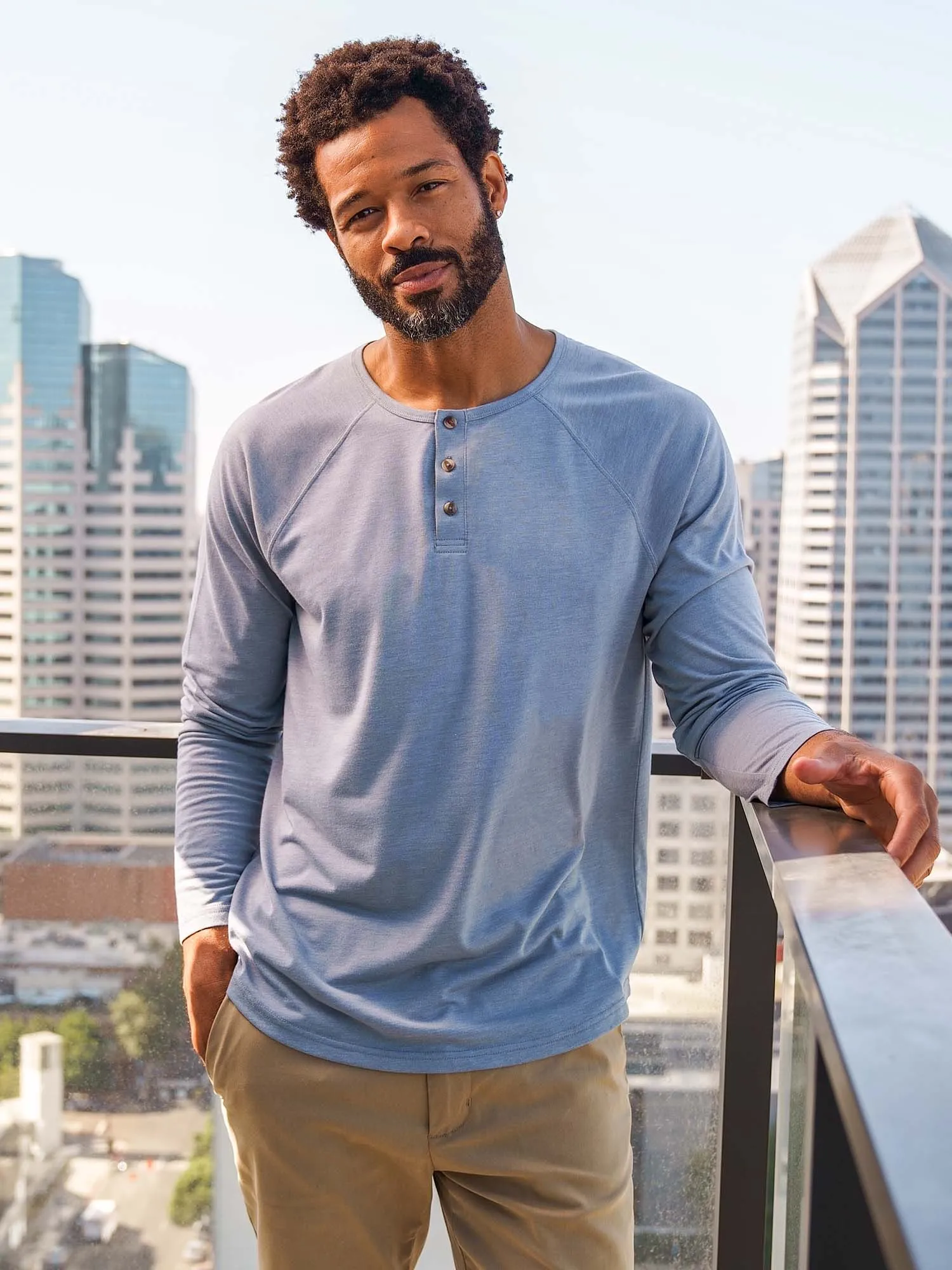 Weekend Ready Wedgewood Slim Fit Long Sleeve Henley FINAL SALE