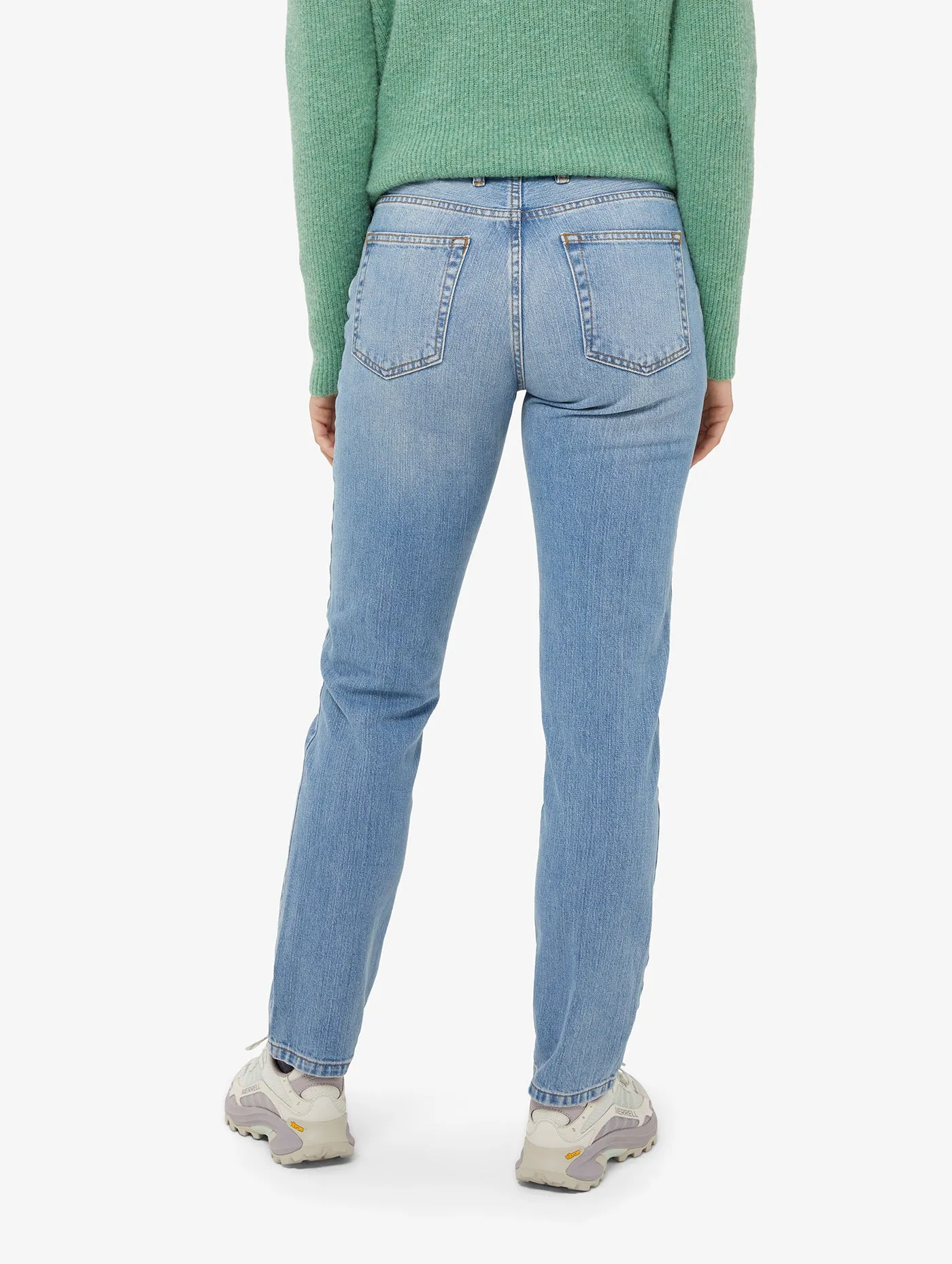 Women's Sarn Syml Organic Jean (Light Wash) Light Outfit Artist Vibe Work Meeting Casual