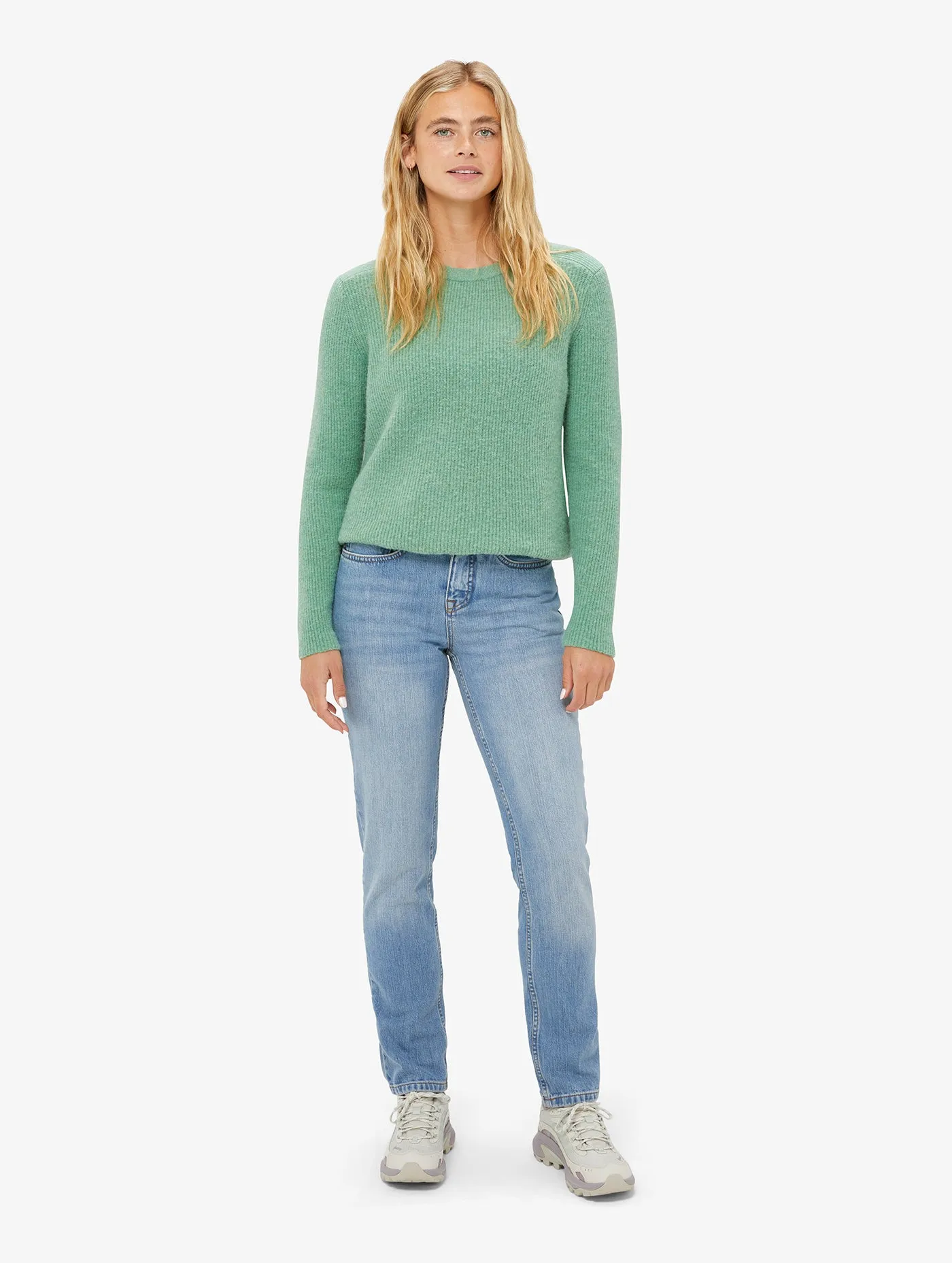 Classic Wear Textured Women's Sarn Syml Organic Jean (Light Wash)