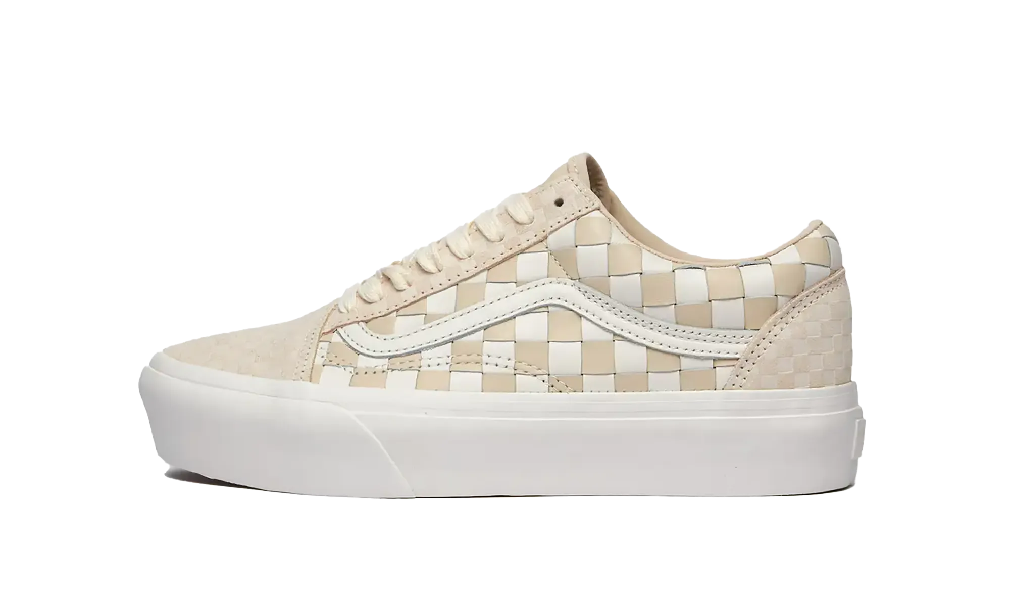 Woven Old Skool Platform "Light Brown" Arch Support Standing Workers Ventilated Mesh Travel Enthusiasts