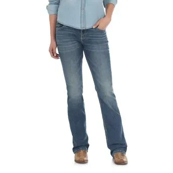 Comfortable Fit Design Go-To Style Wrangler Retro Women's Mae Boot Cut Jean In Deadwood