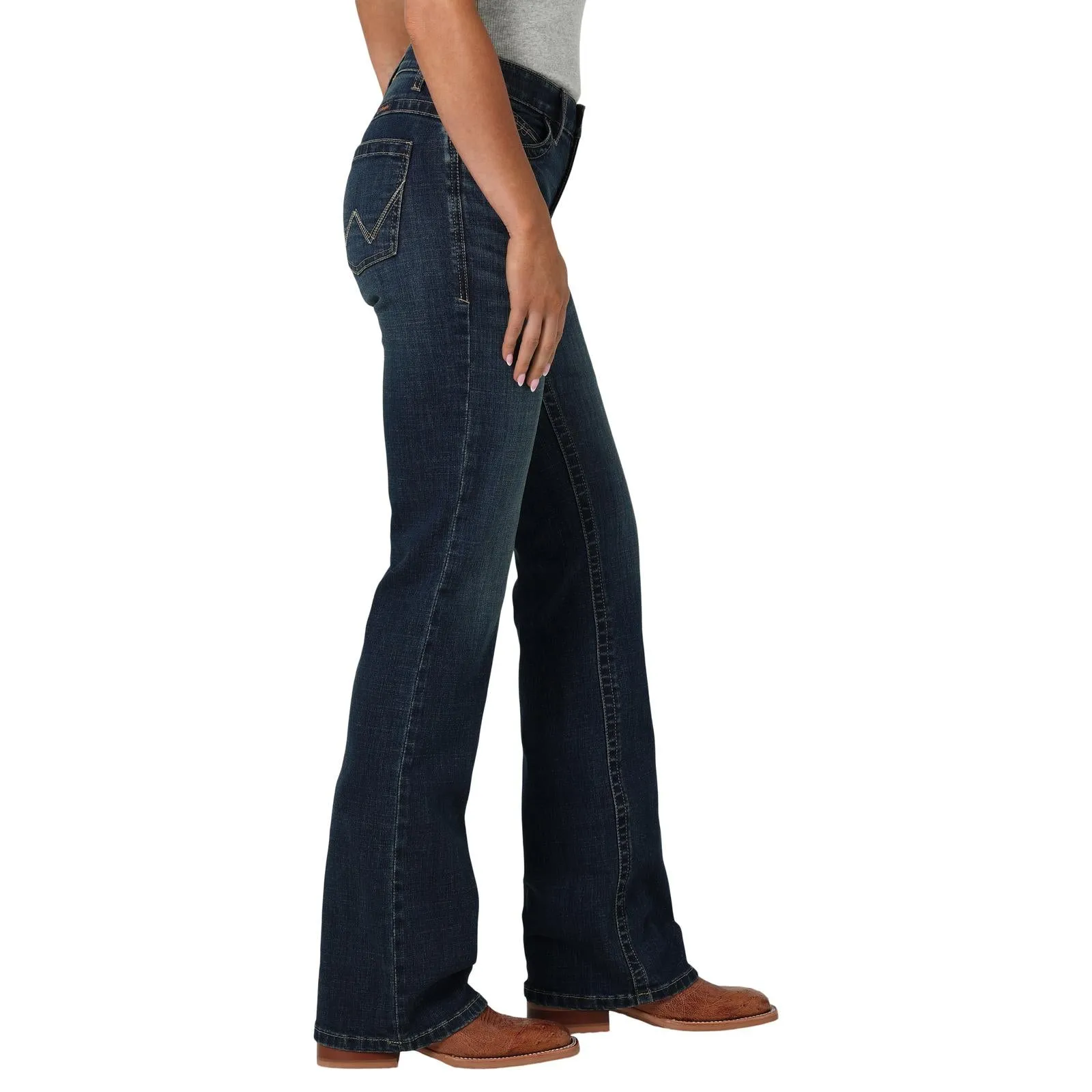 Wrangler Women's Jade Ultimate Riding Jean- Riley Riveted Stress Points Lightweight Morning Stroll Durable
