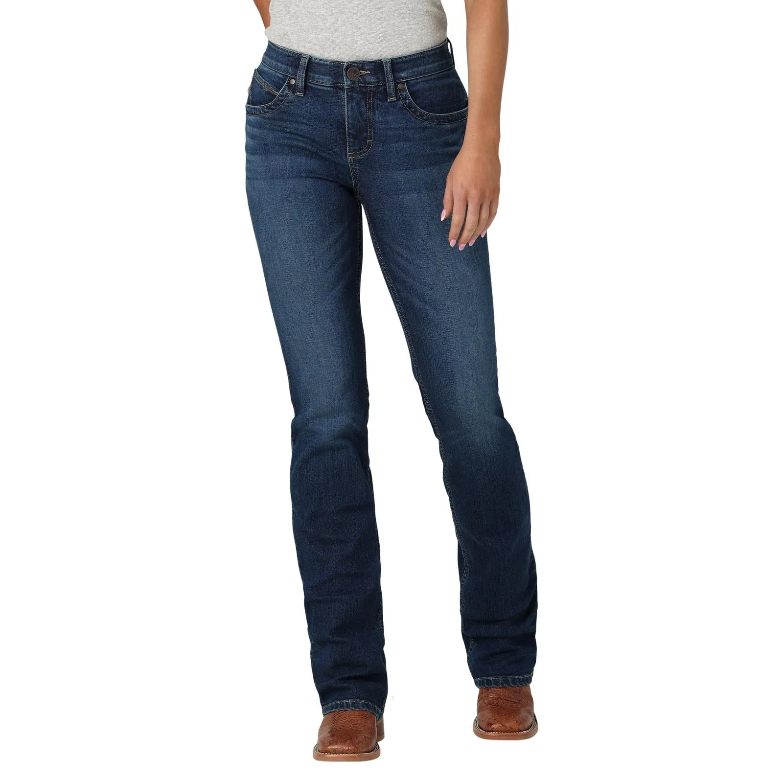 Sustainable Beach Day Lightweight Morning Stroll Wrangler Women's Q-Baby Ultimate Riding Jean in Shirley