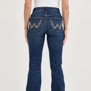 Relaxed Thigh Cut Wrangler Women's Ultimate Riding Jean Willow Mid-Rise Bootcut in Andrea