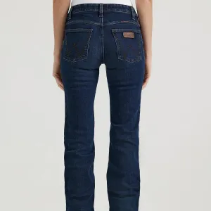 Wrangler Women's Ultimate Riding Jean Willow Mid-Rise Bootcut in Traci Non Fade Fabric