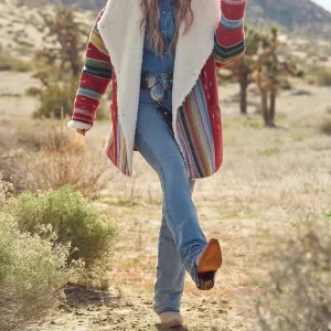 Wrangler x Lainey Wilson Raw Hem Boot Huggers in Sky Wash Smart Casual Spring Mood Formal